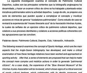 El concepto de patrimonio cultural deportivo