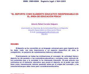 El deporte como elemento educativo indispensable